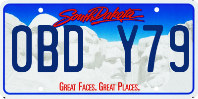SD license plate 0BDY79