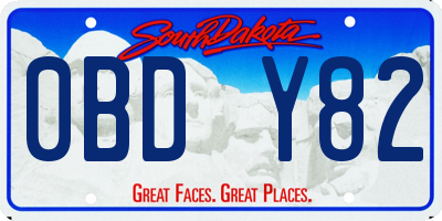 SD license plate 0BDY82