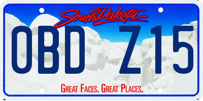 SD license plate 0BDZ15