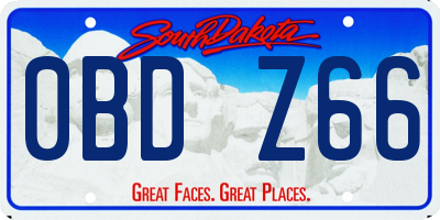 SD license plate 0BDZ66