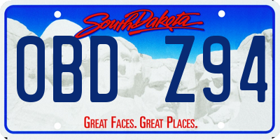 SD license plate 0BDZ94
