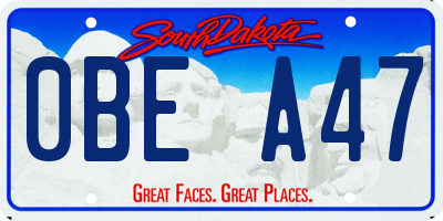 SD license plate 0BEA47