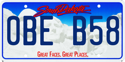 SD license plate 0BEB58