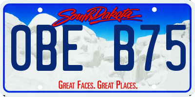 SD license plate 0BEB75