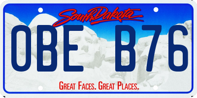 SD license plate 0BEB76