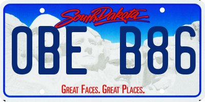 SD license plate 0BEB86