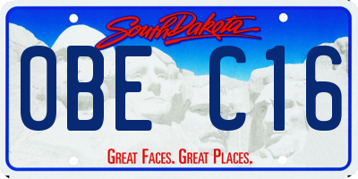 SD license plate 0BEC16