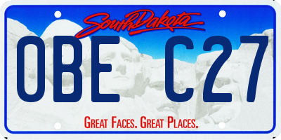 SD license plate 0BEC27
