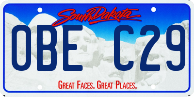 SD license plate 0BEC29
