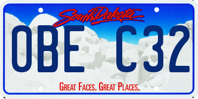 SD license plate 0BEC32