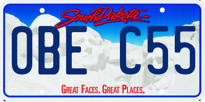SD license plate 0BEC55