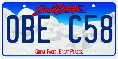 SD license plate 0BEC58