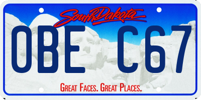 SD license plate 0BEC67