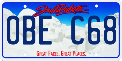 SD license plate 0BEC68
