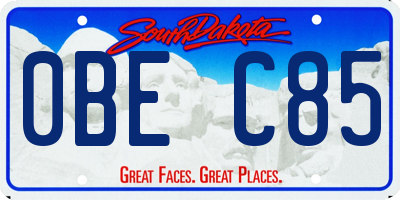 SD license plate 0BEC85