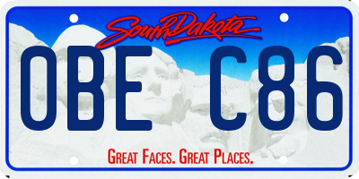 SD license plate 0BEC86