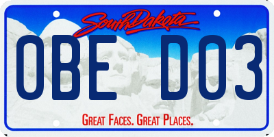 SD license plate 0BED03
