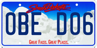 SD license plate 0BED06