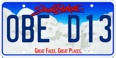 SD license plate 0BED13