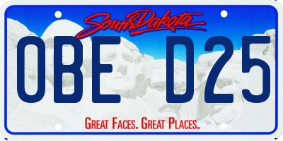 SD license plate 0BED25