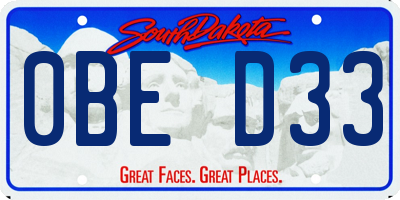 SD license plate 0BED33