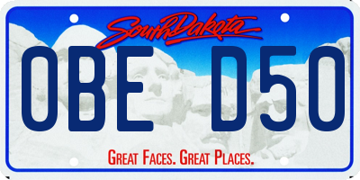 SD license plate 0BED50