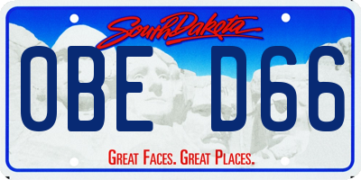 SD license plate 0BED66
