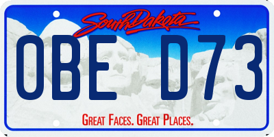 SD license plate 0BED73