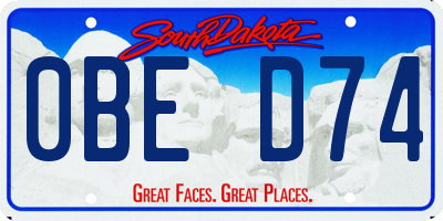 SD license plate 0BED74