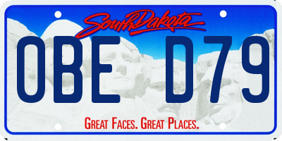 SD license plate 0BED79