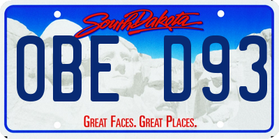 SD license plate 0BED93