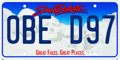 SD license plate 0BED97