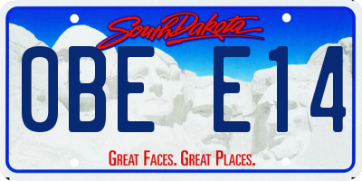 SD license plate 0BEE14
