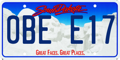SD license plate 0BEE17