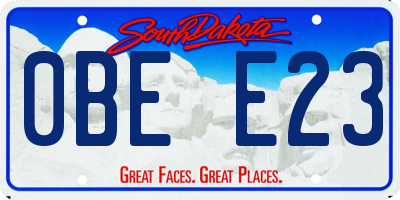 SD license plate 0BEE23