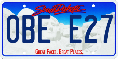 SD license plate 0BEE27