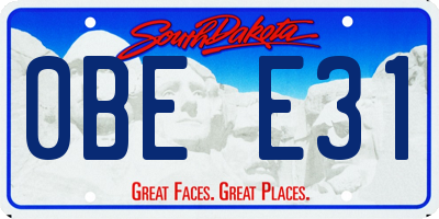 SD license plate 0BEE31
