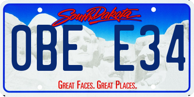 SD license plate 0BEE34