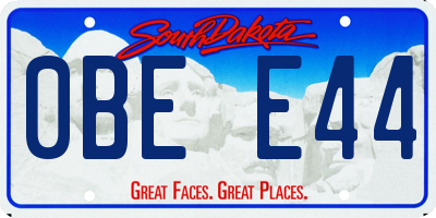 SD license plate 0BEE44