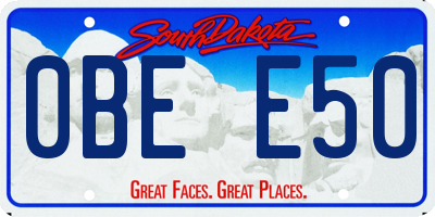 SD license plate 0BEE50