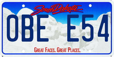 SD license plate 0BEE54