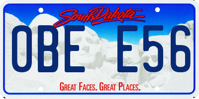 SD license plate 0BEE56
