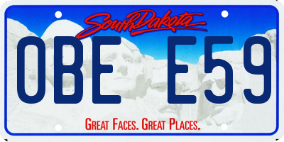 SD license plate 0BEE59