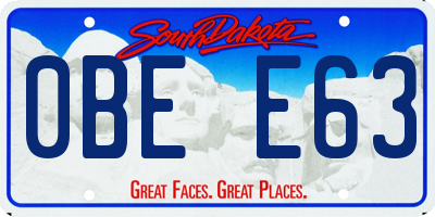 SD license plate 0BEE63