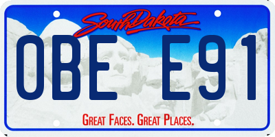 SD license plate 0BEE91
