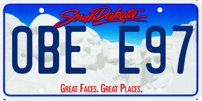 SD license plate 0BEE97
