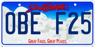 SD license plate 0BEF25