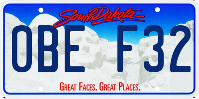 SD license plate 0BEF32