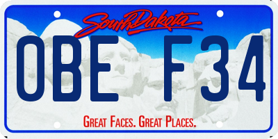 SD license plate 0BEF34