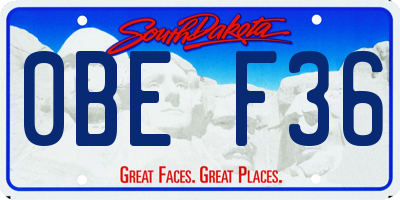 SD license plate 0BEF36